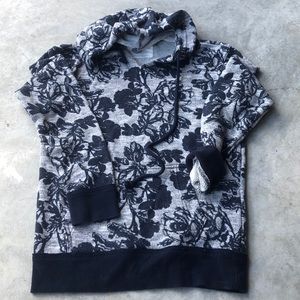 Floral print hoodie